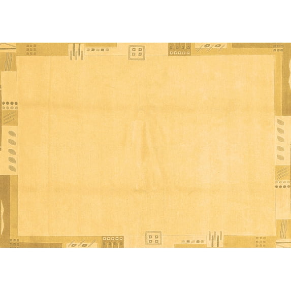 Ahgly Company Indoor Rectangle Solid Brown Modern Area Rugs, 3' x 5'