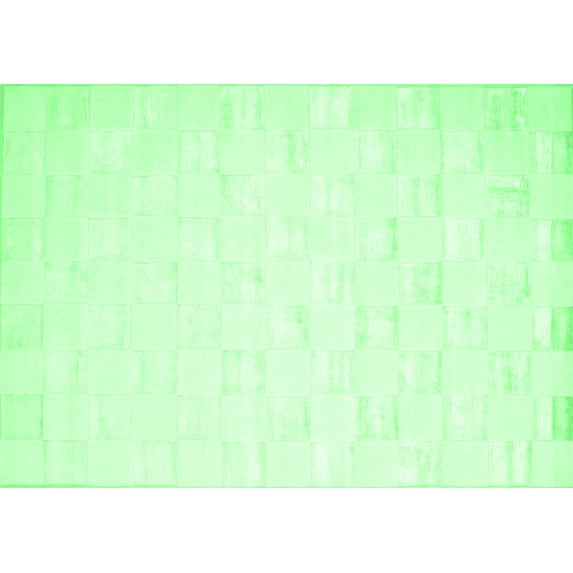 Ahgly Company Indoor Rectangle Solid Emerald Green Modern Area Rugs, 2' x 3'