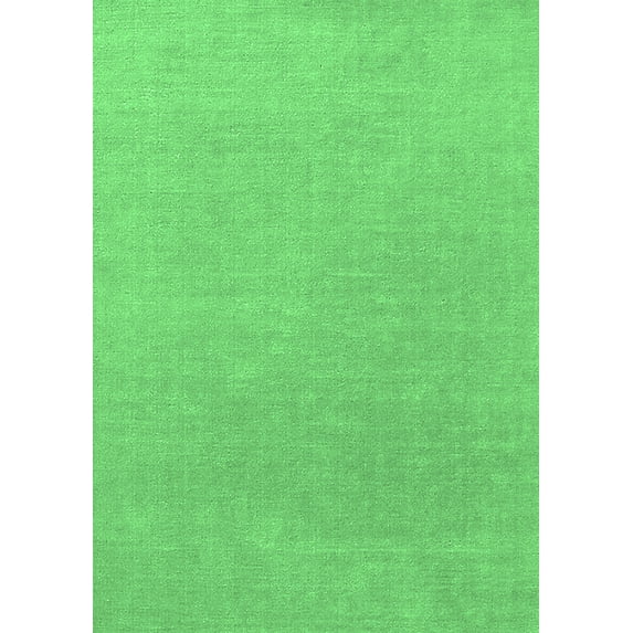 Ahgly Company Indoor Rectangle Solid Emerald Green Modern Area Rugs, 2' x 5'