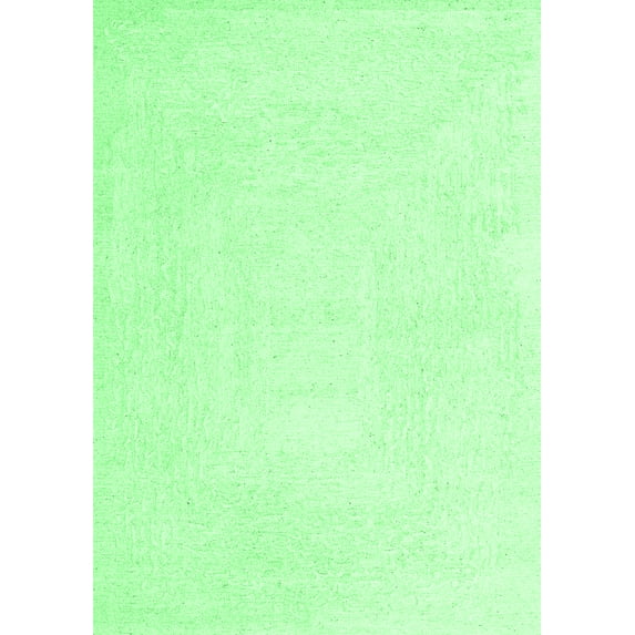 Ahgly Company Indoor Rectangle Solid Emerald Green Modern Area Rugs, 4' x 6'