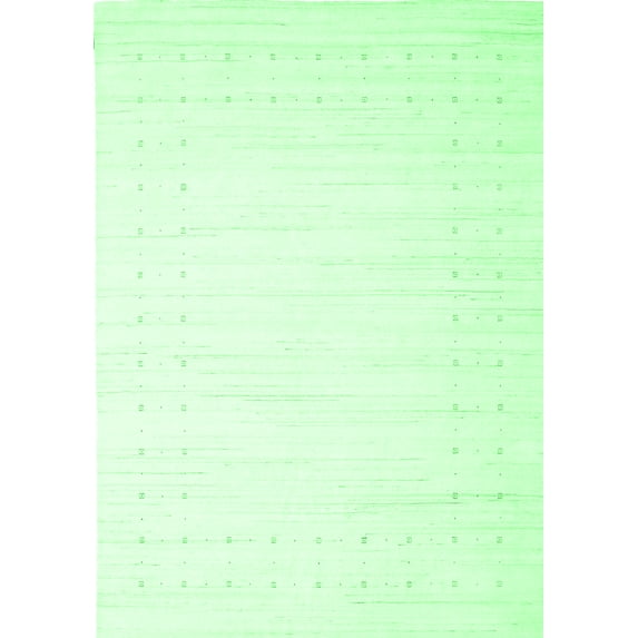Ahgly Company Indoor Rectangle Solid Emerald Green Modern Area Rugs, 5' x 8'