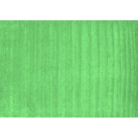 Ahgly Company Indoor Rectangle Solid Emerald Green Modern Area Rugs, 5' x 8'