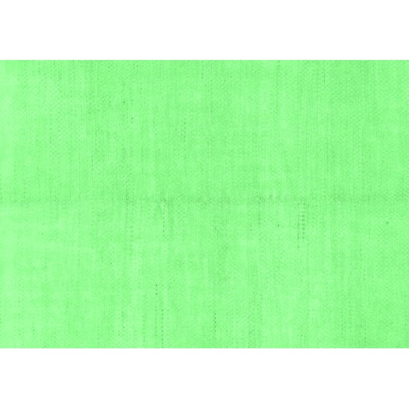Ahgly Company Indoor Rectangle Solid Emerald Green Modern Area Rugs, 5' x 8'