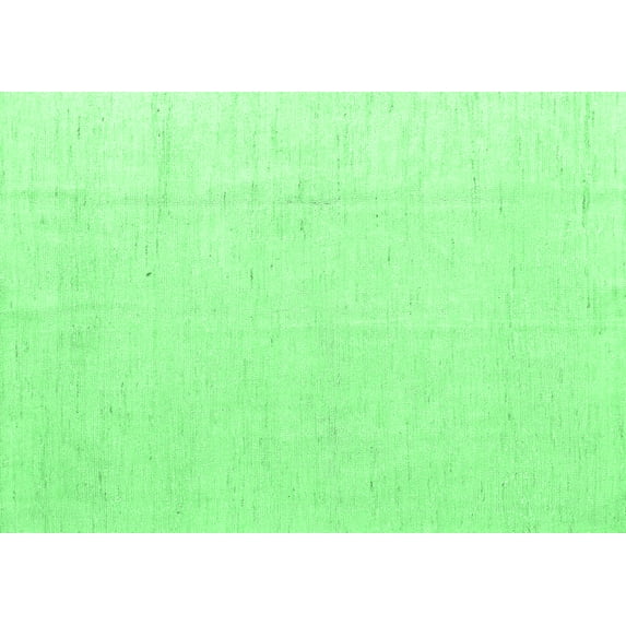 Ahgly Company Indoor Rectangle Solid Emerald Green Modern Area Rugs, 6' x 9'