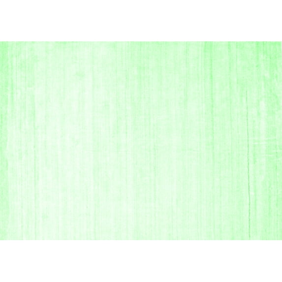 Ahgly Company Indoor Rectangle Solid Emerald Green Modern Area Rugs, 7' x 9'