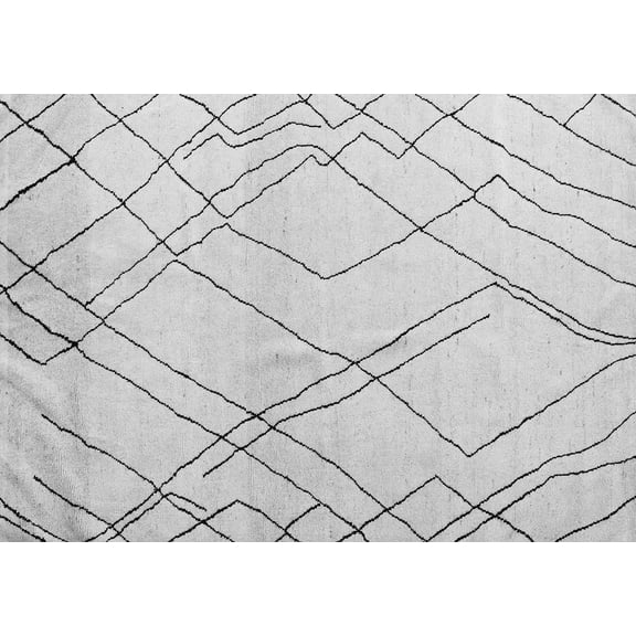 Ahgly Company Indoor Rectangle Solid Gray Modern Area Rugs, 2' x 3'