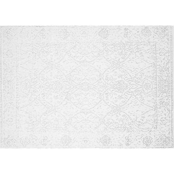 Ahgly Company Indoor Rectangle Solid Gray Modern Area Rugs, 5' x 7'