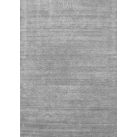 Ahgly Company Indoor Rectangle Solid Gray Modern Area Rugs, 5' x 7'