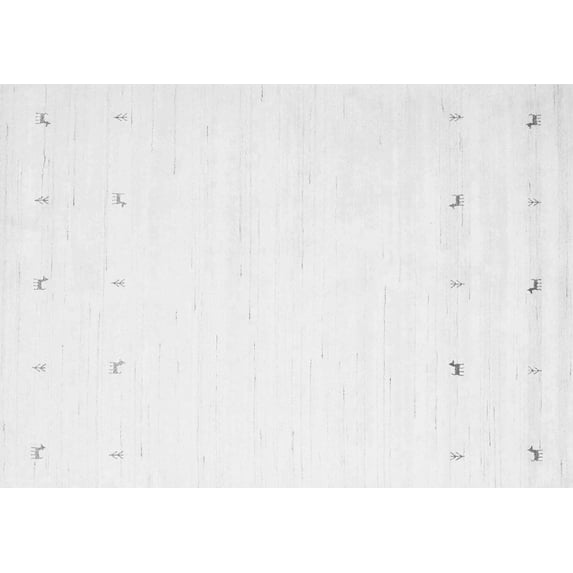 Ahgly Company Indoor Rectangle Solid Gray Modern Area Rugs, 5' x 8'