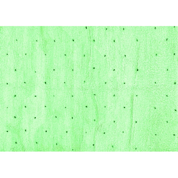 Ahgly Company Indoor Rectangle Solid Green Modern Area Rugs, 2' x 4'