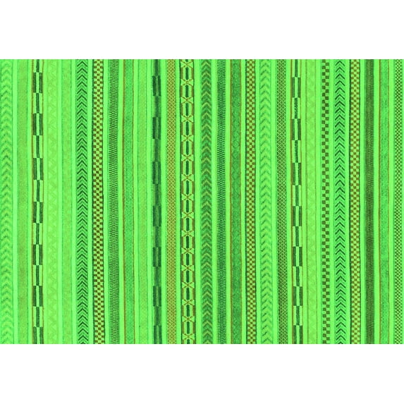 Ahgly Company Indoor Rectangle Solid Green Modern Area Rugs, 5' x 8'