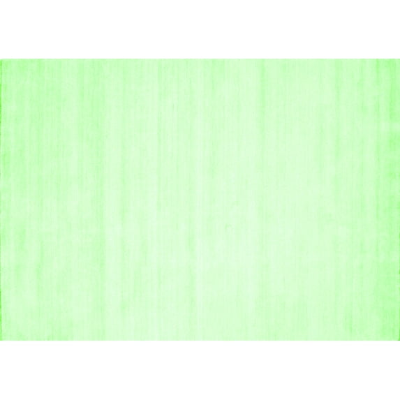 Ahgly Company Indoor Rectangle Solid Green Modern Area Rugs, 6' x 9'