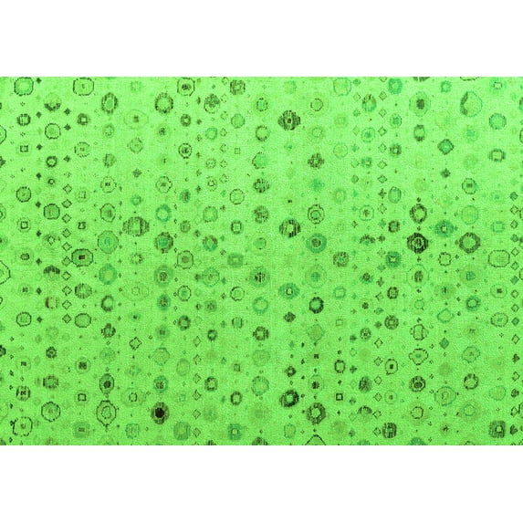 Ahgly Company Indoor Rectangle Solid Green Modern Area Rugs, 8' x 12'