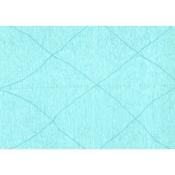Ahgly Company Indoor Rectangle Solid Light Blue Modern Area Rugs, 2' x 3'