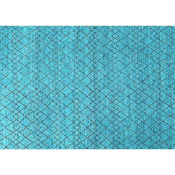 Ahgly Company Indoor Rectangle Solid Light Blue Modern Area Rugs, 2' x 3'