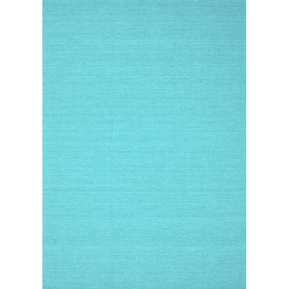 Ahgly Company Indoor Rectangle Solid Light Blue Modern Area Rugs, 6' x 9'