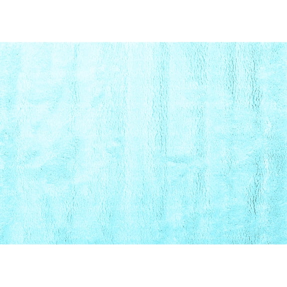 Ahgly Company Indoor Rectangle Solid Light Blue Modern Area Rugs, 7' x 9'