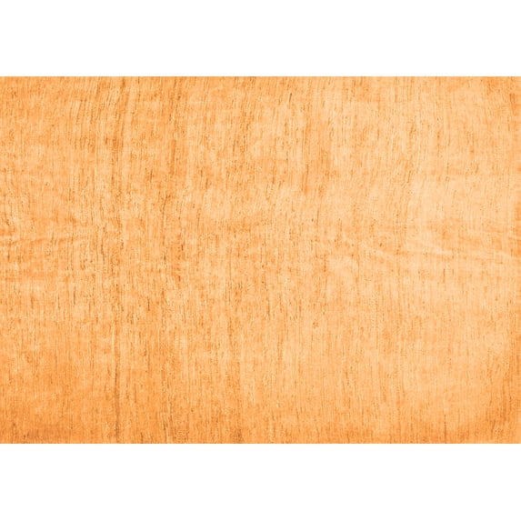 Ahgly Company Indoor Rectangle Solid Orange Modern Area Rugs, 2' x 4'