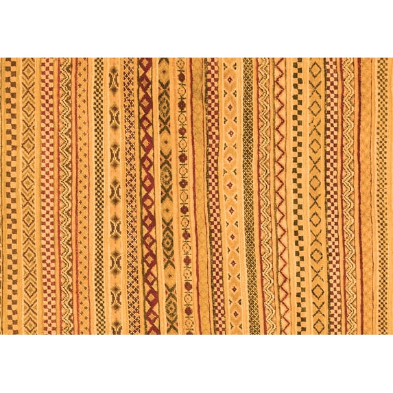 Ahgly Company Indoor Rectangle Solid Orange Modern Area Rugs, 4' x 6'