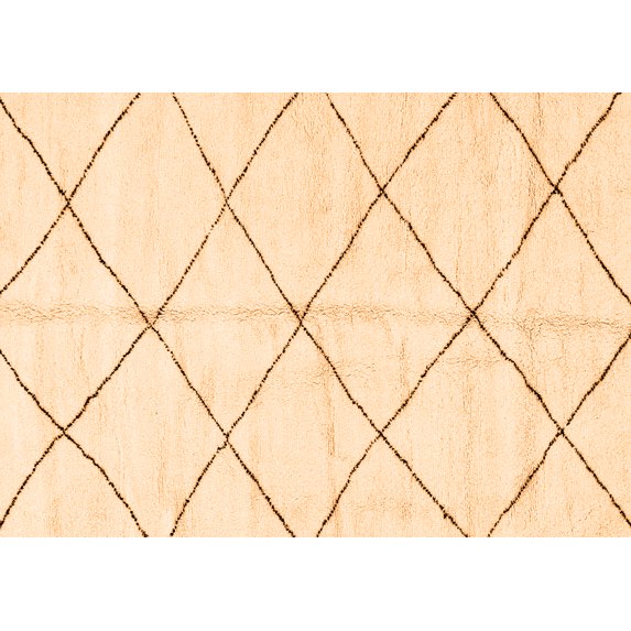 Ahgly Company Indoor Rectangle Solid Orange Modern Area Rugs, 6' x 9'