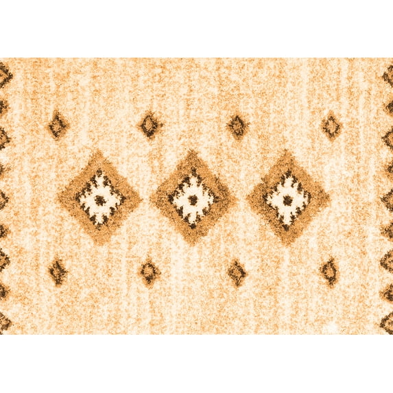 Ahgly Company Indoor Rectangle Solid Orange Modern Area Rugs, 7' x 9'