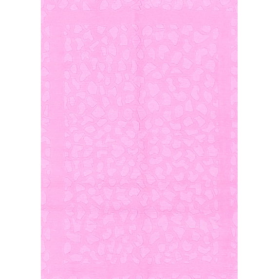 Ahgly Company Indoor Rectangle Solid Pink Modern Area Rugs, 2' x 3'
