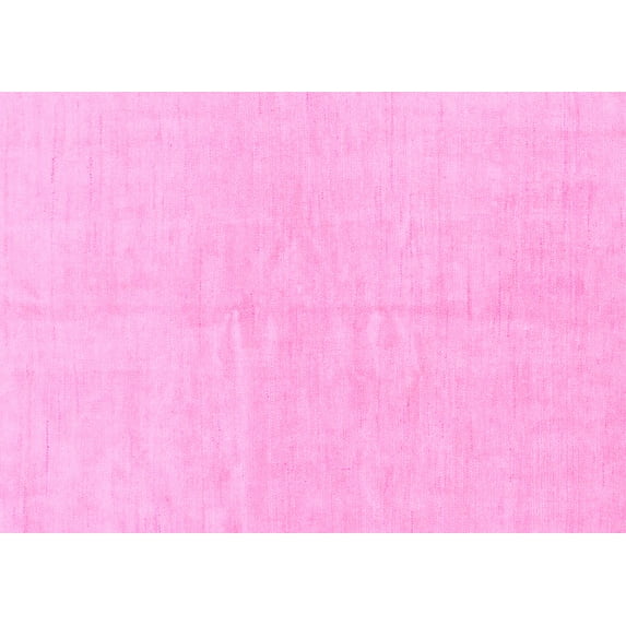 Ahgly Company Indoor Rectangle Solid Pink Modern Area Rugs, 2' x 4'