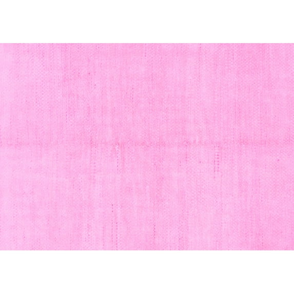 Ahgly Company Indoor Rectangle Solid Pink Modern Area Rugs, 2' x 5'