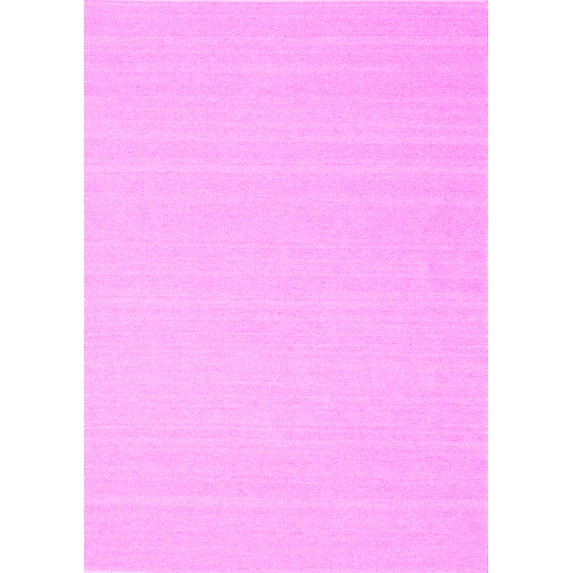 Ahgly Company Indoor Rectangle Solid Pink Modern Area Rugs, 4' x 6'