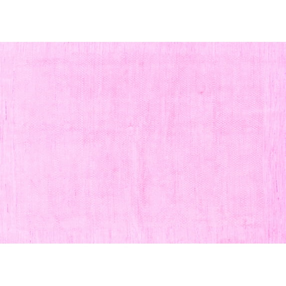 Ahgly Company Indoor Rectangle Solid Pink Modern Area Rugs, 5' x 7'