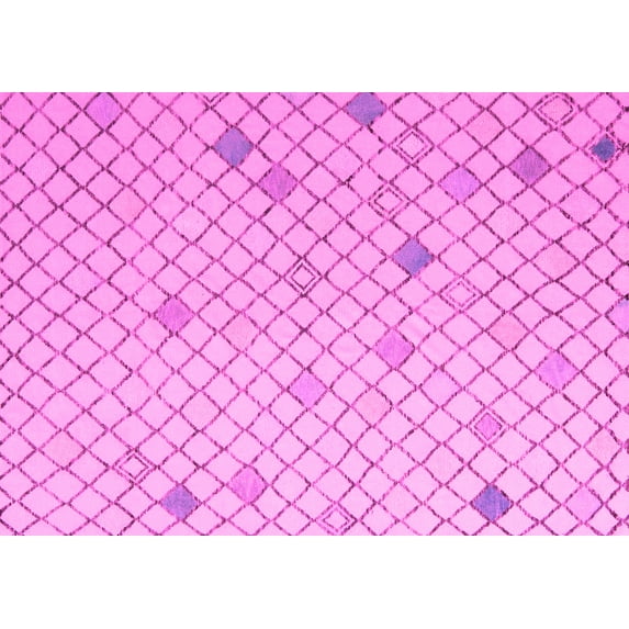 Ahgly Company Indoor Rectangle Solid Pink Modern Area Rugs, 5' x 8'