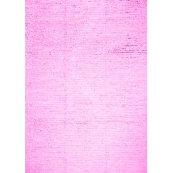 Ahgly Company Indoor Rectangle Solid Pink Modern Area Rugs, 6' x 9'