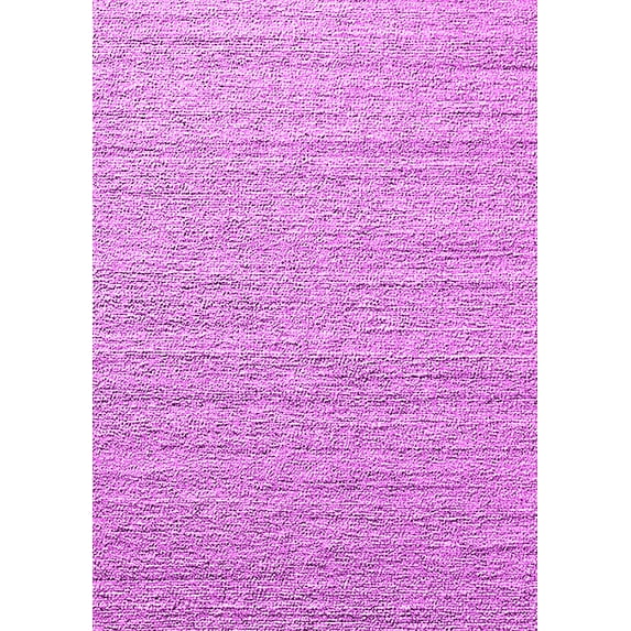 Ahgly Company Indoor Rectangle Solid Pink Modern Area Rugs, 7' x 9'