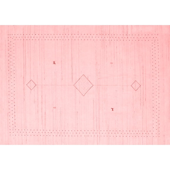Ahgly Company Indoor Rectangle Solid Red Modern Area Rugs, 5' x 7'