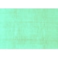 thumbnail image 1 of Ahgly Company Indoor Rectangle Solid Turquoise Blue Modern Area Rugs, 7' x 9', 1 of 4