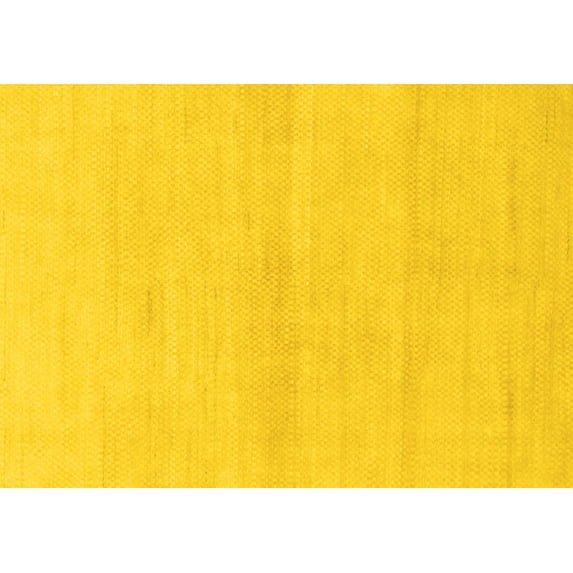 Ahgly Company Indoor Rectangle Solid Yellow Modern Area Rugs, 7' x 10'