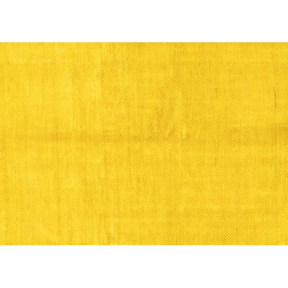 Ahgly Company Indoor Rectangle Solid Yellow Modern Area Rugs, 8' x 10'