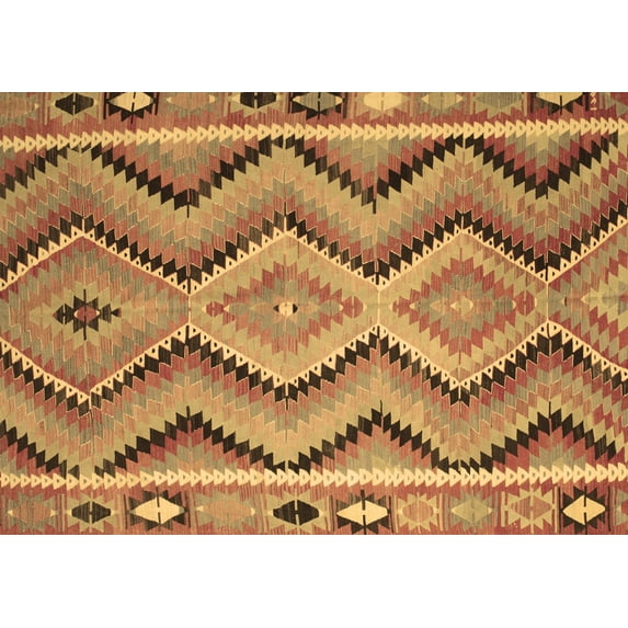 Ahgly Company Indoor Rectangle Southwestern Brown Country Area Rugs, 2' x 4'