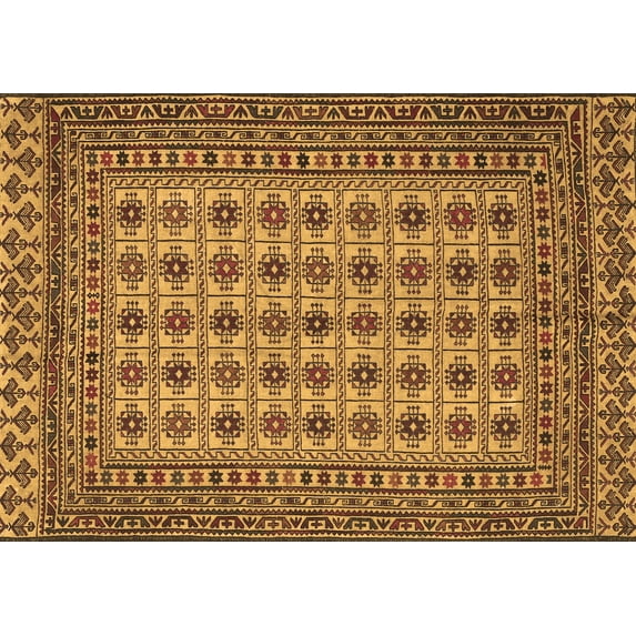 Ahgly Company Indoor Rectangle Southwestern Brown Country Area Rugs, 5' x 7'