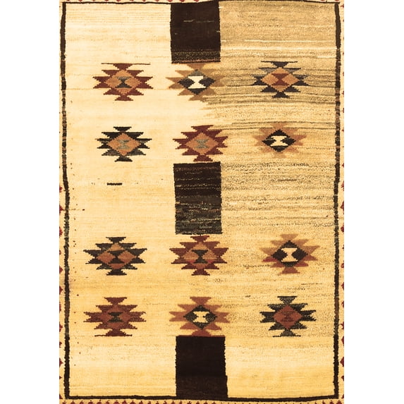 Ahgly Company Indoor Rectangle Southwestern Brown Country Area Rugs, 6' x 9'