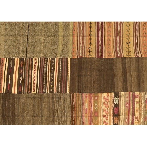 Ahgly Company Indoor Rectangle Southwestern Brown Country Area Rugs, 8' x 10'
