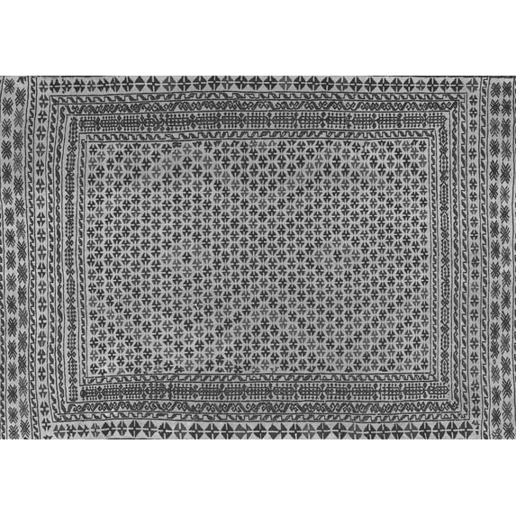 Ahgly Company Indoor Rectangle Southwestern Gray Country Area Rugs, 2' x 5'