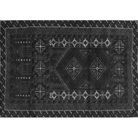 Ahgly Company Indoor Rectangle Southwestern Gray Country Area Rugs, 8' x 10'
