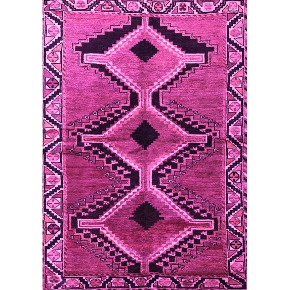 Ahgly Company Indoor Rectangle Southwestern Pink Country Area Rugs, 4' x 6'