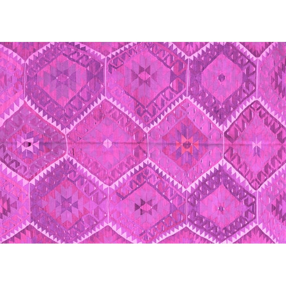 Ahgly Company Indoor Rectangle Southwestern Pink Country Area Rugs, 5' x 7'