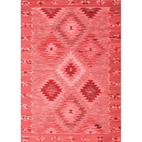 Ahgly Company Indoor Rectangle Southwestern Red Country Area Rugs, 6' x 9'