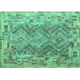thumbnail image 1 of Ahgly Company Indoor Rectangle Southwestern Turquoise Blue Country Area Rugs, 7' x 10', 1 of 4