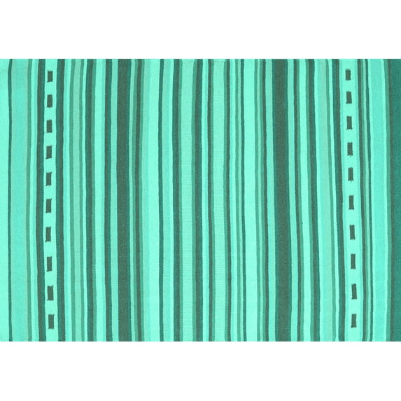 Ahgly Company Indoor Rectangle Southwestern Turquoise Blue Country Area Rugs, 8' x 12'