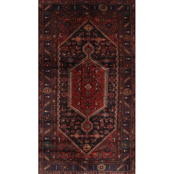 Ahgly Company Indoor Rectangle Traditional Bakers Brown Area Rugs, 5' x 7'