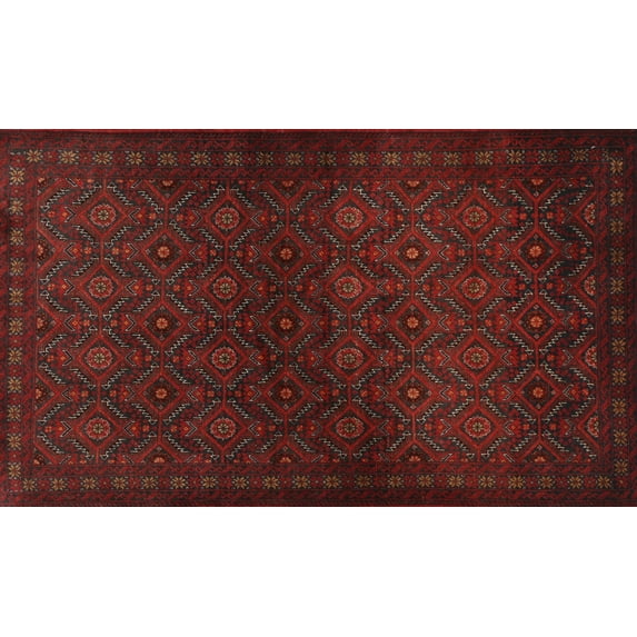 Ahgly Company Indoor Rectangle Traditional Bakers Brown Persian Area Rugs, 2' x 5'